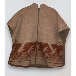 L.L. Bean Pendleton Wool Blend Cape Duck Poncho Shawl XS/S Made in USA